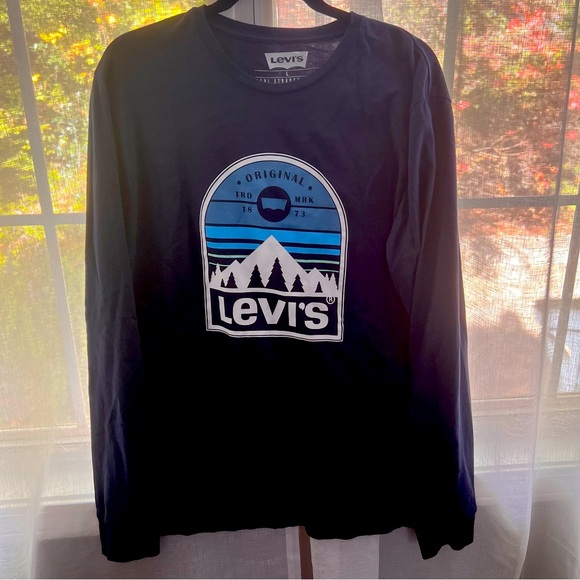 Levi’s Long Leave Men’s Grey Casual T-shirt Large - Picture 1 of 4